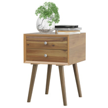 Load image into Gallery viewer, Gymax Wooden Nightstand Mid-Century End Side Table Bedroom W/2 Storage Drawers Natural
