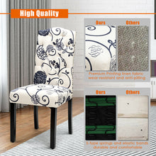 Load image into Gallery viewer, Gymax Set of 4 Tufted Dining Chair Upholstered Nailhead Trim Rubber Wooden Leg
