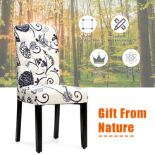Load image into Gallery viewer, Gymax Set of 4 Tufted Dining Chair Upholstered Nailhead Trim Rubber Wooden Leg
