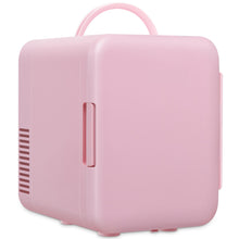 Load image into Gallery viewer, Gymax 4 Liter Compact Fridge Mini Cooler &amp; Warmer Portable Refrigerator White/Pink
