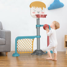 Load image into Gallery viewer, Gymax 3-in-1 Basketball Stand Set w/ Soccer &amp; Roller Adjustable Height
