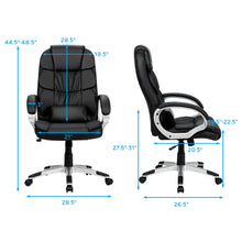 Load image into Gallery viewer, Gymax Ergonomic Office Task Chair High Back Leather Swivel w/ Lumbar Support
