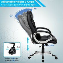 Load image into Gallery viewer, Gymax Ergonomic Office Task Chair High Back Leather Swivel w/ Lumbar Support
