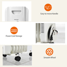 Load image into Gallery viewer, Gymax 1500W Oil Filled Radiator Heater Portable Space Heater Home Office

