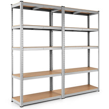 Load image into Gallery viewer, Gymax 1/2/3/4PC Adjustable 36&#39;&#39;x72&#39;&#39; Heavy Duty 5 Level Garage Tool Shelf 2000lbs Silver
