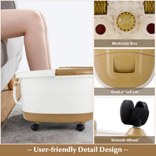 Load image into Gallery viewer, Gymax Foot Spa Bath Massager w/ Heating Oxygen Bubbles 6 Massage Rollers
