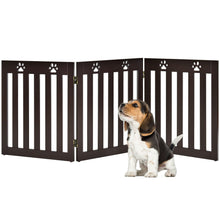 Load image into Gallery viewer, Gymax 24&#39;&#39; Folding Wooden Freestanding Pet Gate Dog Gate W/360¡ã Flexible Hinge
