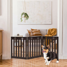 Load image into Gallery viewer, Gymax 24&#39;&#39; Folding Wooden Freestanding Pet Gate Dog Gate W/360¡ã Flexible Hinge
