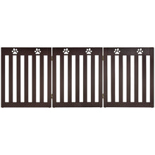 Load image into Gallery viewer, Gymax 24&#39;&#39; Folding Wooden Freestanding Pet Gate Dog Gate W/360¡ã Flexible Hinge
