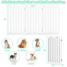 Load image into Gallery viewer, Gymax 36&#39;&#39; Folding Wooden Freestanding Pet Gate Dog Gate W/360¡ã Flexible Hinge
