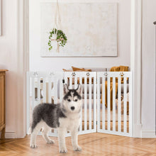 Load image into Gallery viewer, Gymax 36&#39;&#39; Folding Wooden Freestanding Pet Gate Dog Gate W/360¡ã Flexible Hinge
