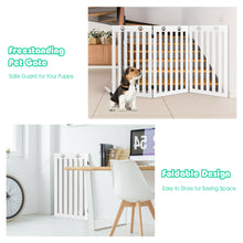 Load image into Gallery viewer, Gymax 36&#39;&#39; Folding Wooden Freestanding Pet Gate Dog Gate W/360¡ã Flexible Hinge
