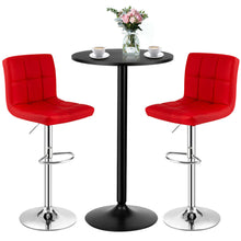 Load image into Gallery viewer, Gymax 3PCS Pub Table Set 24&#39;&#39; Round Bar Table &amp; 2 Adjustable Bar Stools
