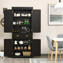 Load image into Gallery viewer, Gymax Kitchen Cabinet Pantry Cupboard Freestanding w/Shelves Espresso
