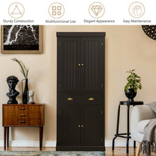 Load image into Gallery viewer, Gymax Kitchen Cabinet Pantry Cupboard Freestanding w/Shelves Espresso
