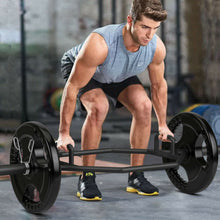 Load image into Gallery viewer, Gymax 56'' Olympic Hexagon Deadlift Bar Trap Bar W/ Folding Grips Powerlifting
