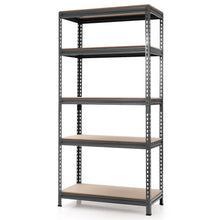 Load image into Gallery viewer, Gymax 73&#39;&#39; Metal 5-Tier Garage Storage Rack Shelf Freestanding w/ Adjustable Unit Grey
