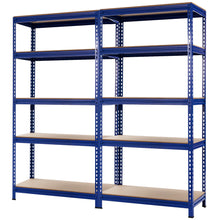 Load image into Gallery viewer, Gymax 73&#39;&#39; Metal 5-Tier Garage Storage Rack Shelf Freestanding w/ Adjustable Unit Blue
