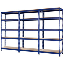 Load image into Gallery viewer, Gymax 73&#39;&#39; Metal 5-Tier Garage Storage Rack Shelf Freestanding w/ Adjustable Unit Blue
