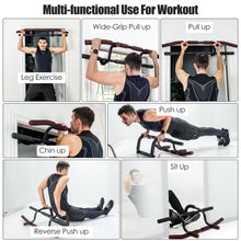 Load image into Gallery viewer, Gymax Pull Up Bar for Doorway Fitness Chin Up Bar No Screw Installation Home Gym
