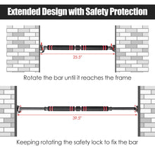 Load image into Gallery viewer, Gymax Pull Up Bar Doorway Adjustable Chin Up Bar No Screw W/ Locking Mechanism
