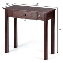 Load image into Gallery viewer, Gymax Console Table with Drawer Entryway Hallway Accent Wooden Table Espresso
