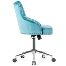 Load image into Gallery viewer, Gymax Velvet Office Chair Upholstered Swivel Computer Task Chair Turquoise
