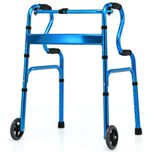Load image into Gallery viewer, Gymax Heavy-Duty Folding 3 in 1 Stand-Assist Walker Aluminum Alloy W/ Wheel
