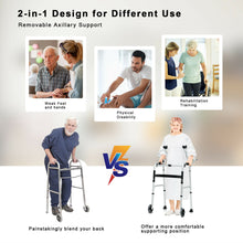 Load image into Gallery viewer, Gymax Folding Rehabilitation Auxiliary Standard Walker Aluminum Alloy W/ Support
