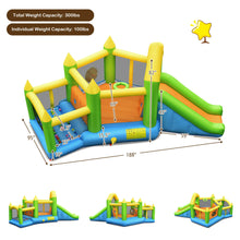 Load image into Gallery viewer, Gymax Inflatable Slide Bouncer Ball Pit Basketball Dart Game Without Blower
