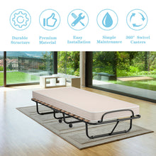 Load image into Gallery viewer, Gymax Folding Bed Rollaway Extra Guest W/ Memory Foam Mattress
