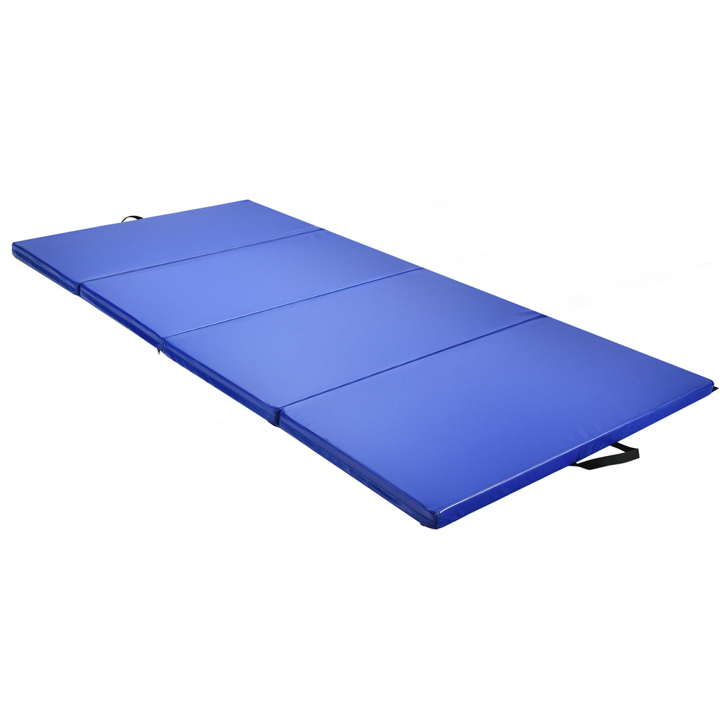 Gymax Foldable Gymnastics Exercise Mat Tumbling Pad 4' x 8' w/ Carrying Handles