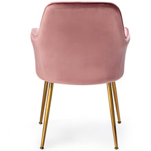 Load image into Gallery viewer, Gymax 4PCS Accent Leisure Chair Velvet Armchair Dining Chair Home Office Pink

