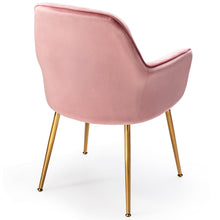 Load image into Gallery viewer, Gymax 4PCS Accent Leisure Chair Velvet Armchair Dining Chair Home Office Pink
