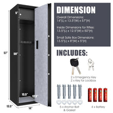 Load image into Gallery viewer, Gymax Biometric Fingerprint Rifle Safe Quick Access 5-Gun Cabinet w/ Lockbox
