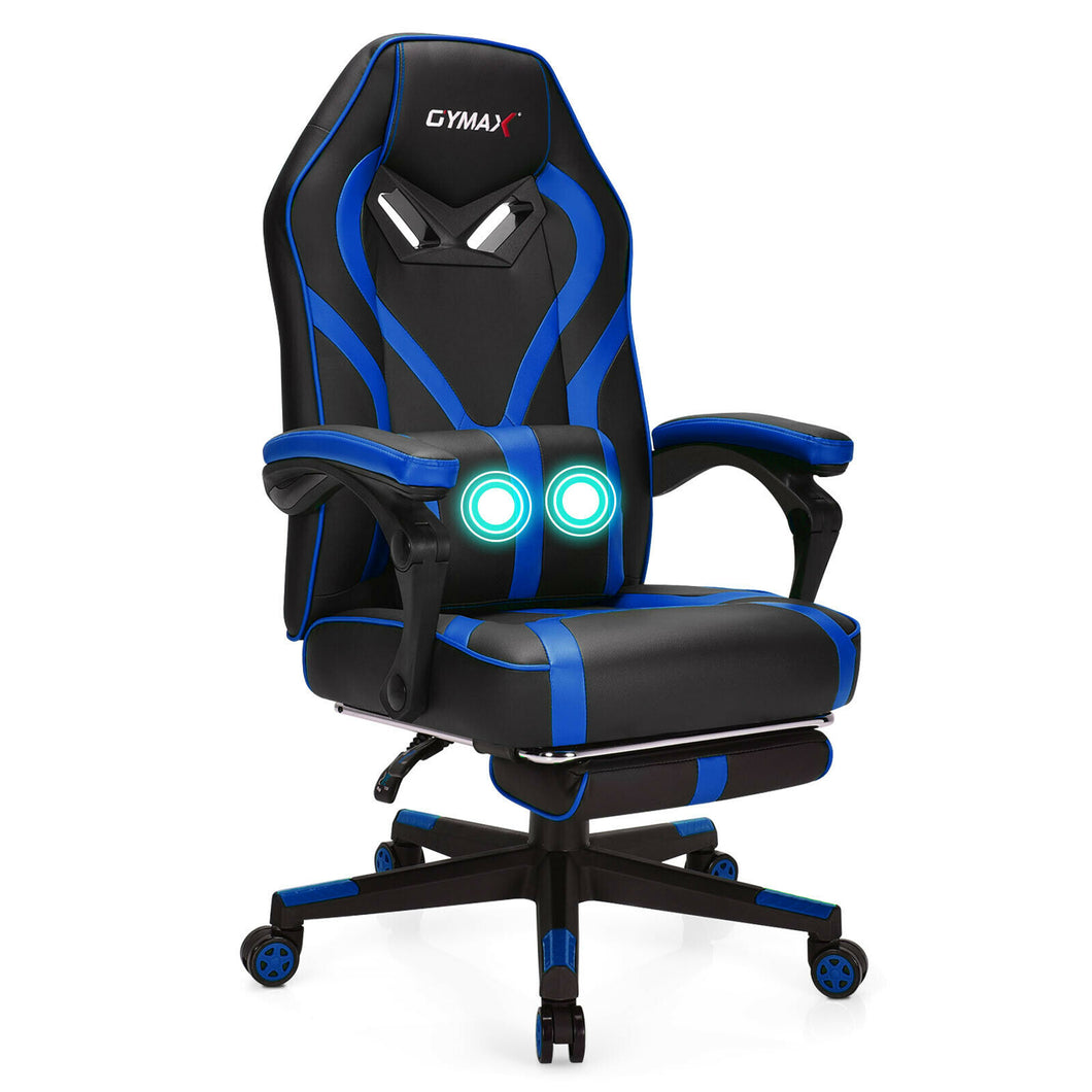 Gymax Massage Gaming Chair Racing Recliner Computer Desk Chair w/Footrest