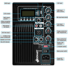 Load image into Gallery viewer, Gymax 1600W Portable 2-Way Powered Speaker System w/ Microphone
