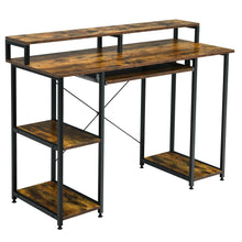 Load image into Gallery viewer, Gymax 47&#39;&#39; Computer Desk Writing Study Table w/ Keyboard Tray &amp; Monitor Stand
