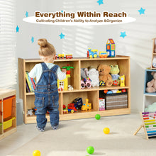 Load image into Gallery viewer, Gymax Kids 5-Cube Storage Cabinet 2-Shelf Wood Bookcase Organizer Natural
