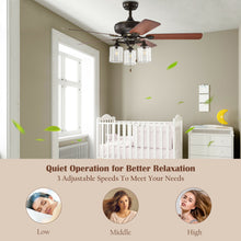 Load image into Gallery viewer, Gymax 52&#39;&#39; Ceiling Fan Light 5 Bronze Finished Reversible Blades w/Pull Chain

