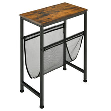 Load image into Gallery viewer, Gymax Narrow End Table Magazine Holder Sling Industrial Accent Console Table
