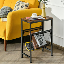 Load image into Gallery viewer, Gymax Narrow End Table Magazine Holder Sling Industrial Accent Console Table
