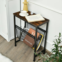 Load image into Gallery viewer, Gymax Narrow End Table Magazine Holder Sling Industrial Accent Console Table
