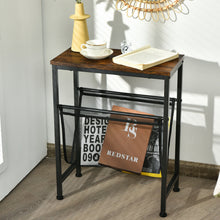 Load image into Gallery viewer, Gymax Narrow End Table Magazine Holder Sling Industrial Accent Console Table
