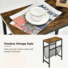 Load image into Gallery viewer, Gymax Narrow End Table Magazine Holder Sling Industrial Accent Console Table
