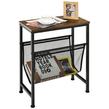 Load image into Gallery viewer, Gymax Narrow End Table Magazine Holder Sling Industrial Accent Console Table
