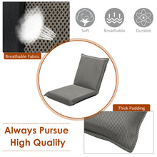 Load image into Gallery viewer, Gymax Adjustable 6-Position Floor Chair Padded Folding Lazy Sofa Chair Grey
