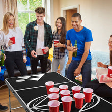 Load image into Gallery viewer, Gymax 8 Foot Beer Pong Table Portable Party Drinking Game Table Tailgate Table
