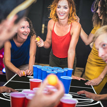 Load image into Gallery viewer, Gymax 8 Foot Beer Pong Table Portable Party Drinking Game Table Tailgate Table

