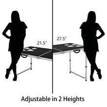 Load image into Gallery viewer, Gymax 8 Foot Beer Pong Table Portable Party Drinking Game Table Tailgate Table
